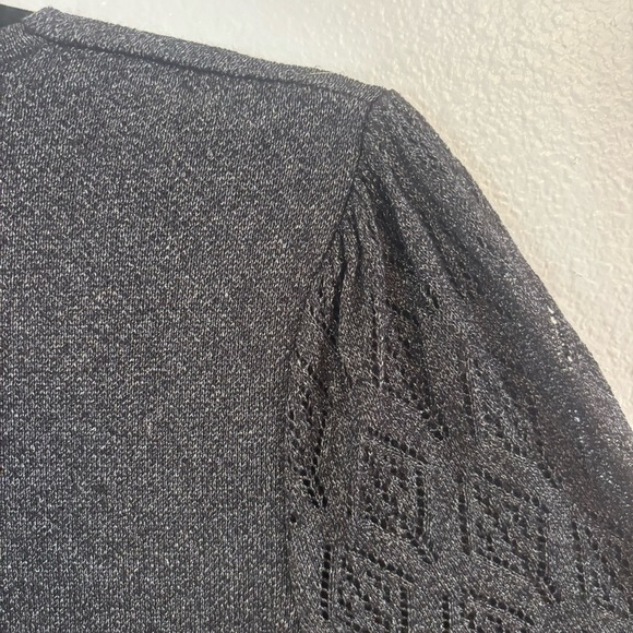 NWT Anthropologie Twofer Sweater | Charcoal Metallic | Size XXS - Picture 11 of 12